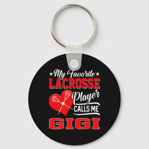 Heart My Favourite Lacrosse Player Calls Me Gigi Keychain