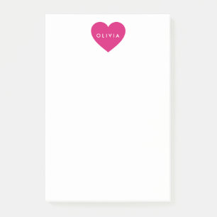 Heart Name Personalized Post-it Notes