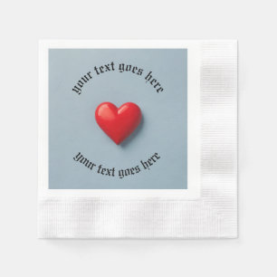 heart napkin with create your own text