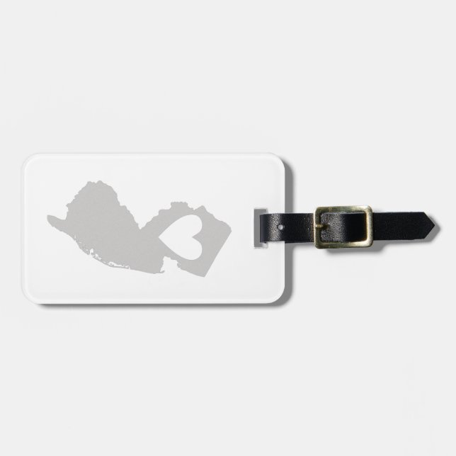 Heart New Jersey state silhouette Luggage Tag (Front Horizontal)