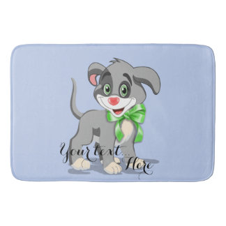 Heart Nose Puppy Cartoon Bath Mat