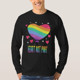 Heart Not Part Pansexual Flag Heart Pan Pride Desi T-Shirt