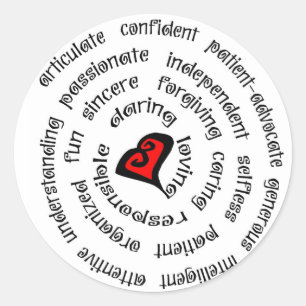 heart nurse copy classic round sticker