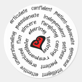 heart nurse copy classic round sticker