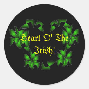 Heart O The Irish Sticker - Customizable