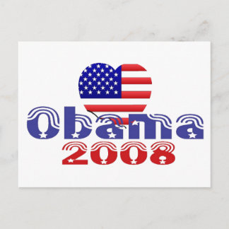 'Heart' Obama 2008 Postcard