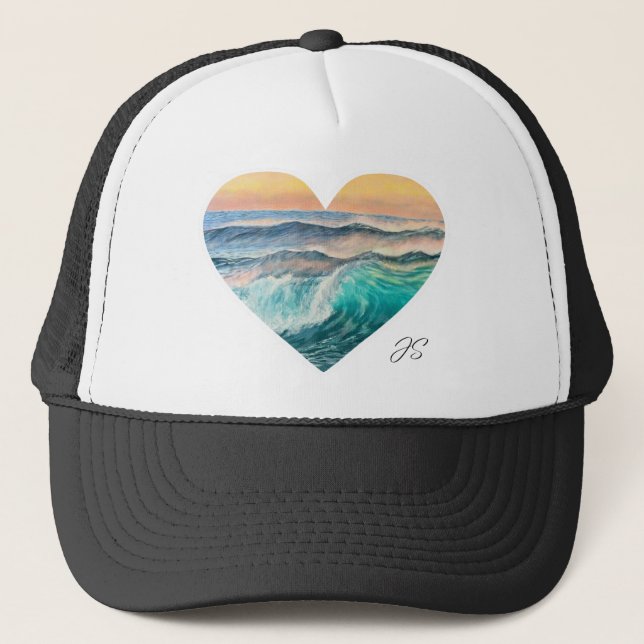 Heart Ocean Trucker Hat (Front)