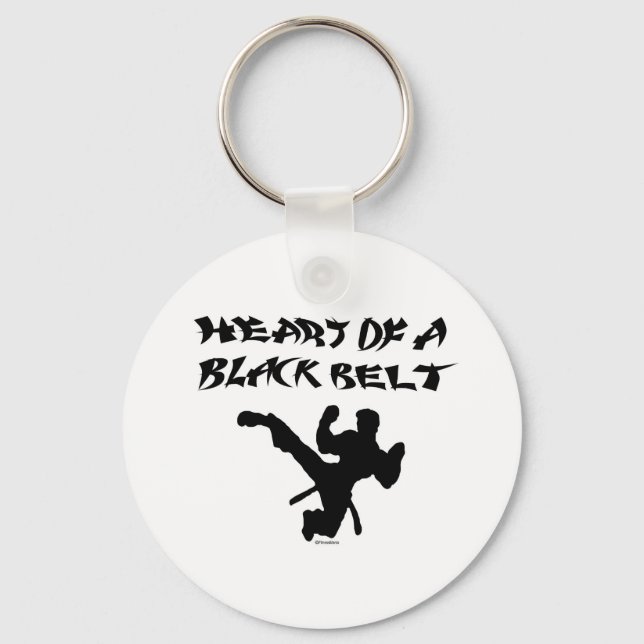 Heart of a black belt keychain (Front)