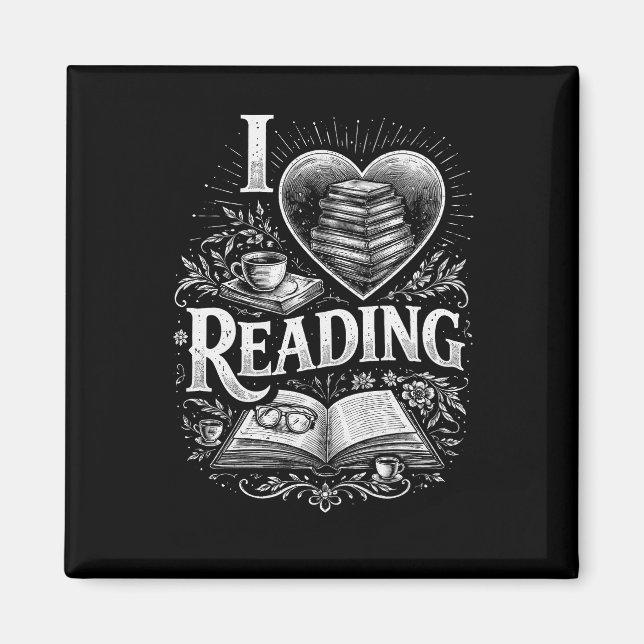 Heart of a Book Lover Magnet (Front)