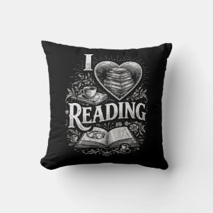Heart of a Book Lover Throw Pillow