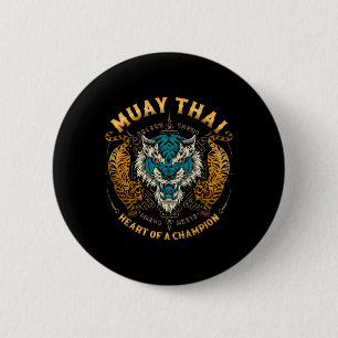 Heart Of A Champion - Kickboxing And Muay Thai Ang 2 Inch Round Button
