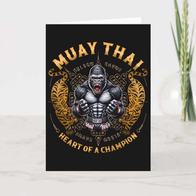 Heart Of A Champion - Kickboxing And Muay Thai Ang Card (Front)