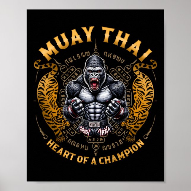 Heart Of A Champion - Kickboxing And Muay Thai Ang Poster (Front)
