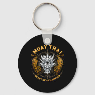 Heart Of A Champion - Kickboxing And Muay Thai Dra Keychain