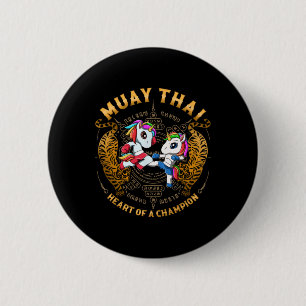 Heart Of A Champion - Kickboxing And Muay Thai Fig 2 Inch Round Button
