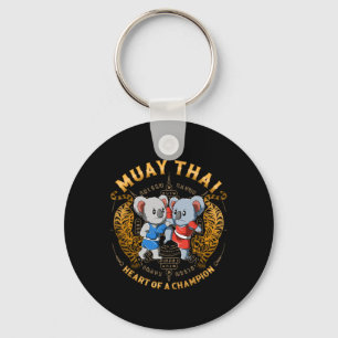 Heart Of A Champion - Kickboxing And Muay Thai Koa Keychain