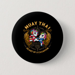 Heart Of A Champion - Kickboxing And Muay Thai Uni 2 Inch Round Button