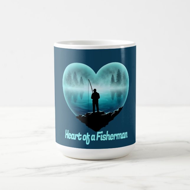 Heart of a Fisherman Coffee Mug (Center)