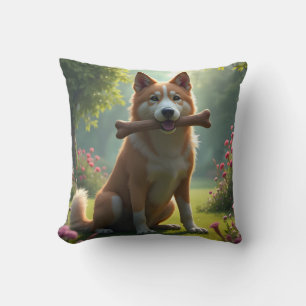 Heart Of A Hound – Loyal Dog Portrait Throw Pillow