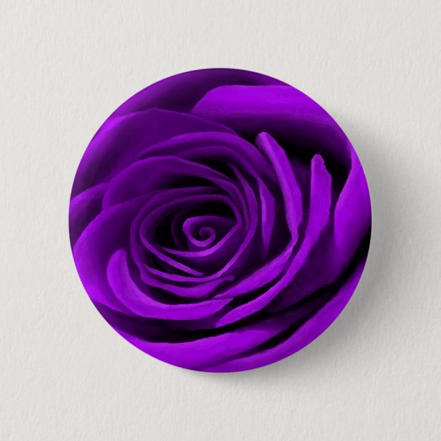 Heart Of A Purple Rose 2 Inch Round Button (Front)