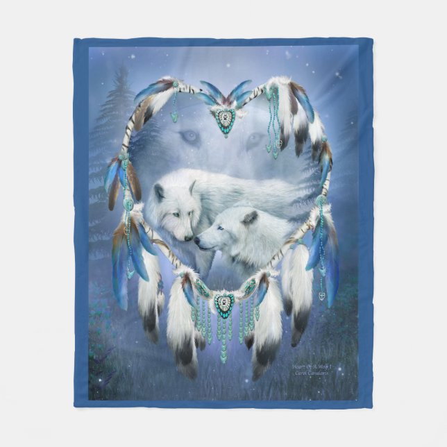 Heart Of A Wolf 3 Art Blanket (Front)