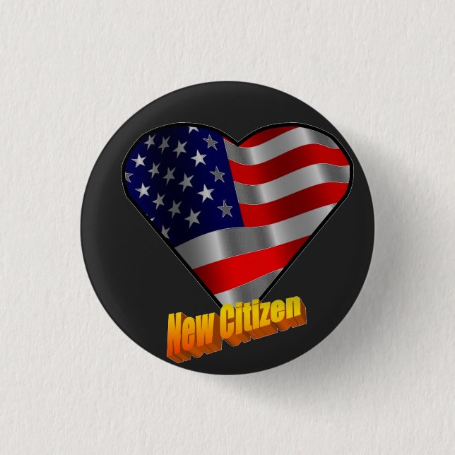 Heart of America New Citizen Button (Front)