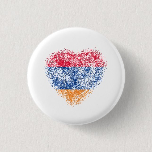 Heart of Armenia 1 Inch Round Button (Front)