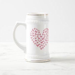 Heart of Capricious Butterflies Beer Stein