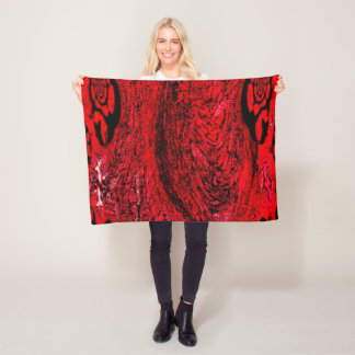 Heart of Chaos – Infinite Red Spiral Fleece Blanket