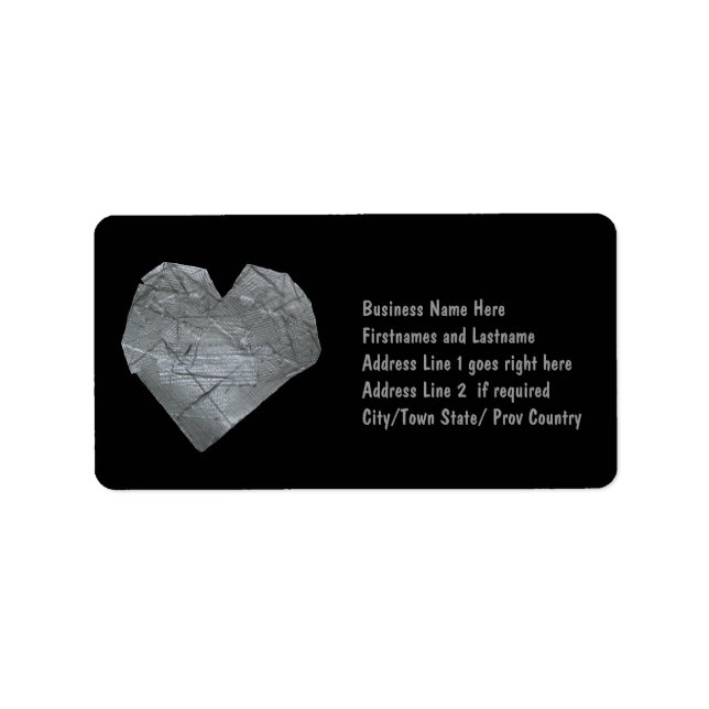 Heart of Duct Tape Label (Front)
