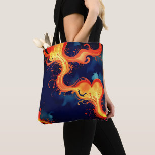 Heart of Flames Fire & Skies Tote Bag