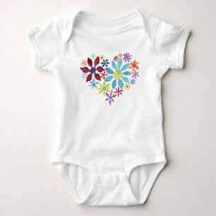 Heart of Flowers Baby Bodysuit