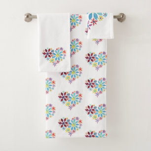 Heart of Flowers Bath Towel Set