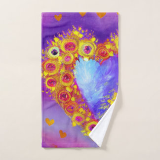 Heart of Flowers Hand Towel