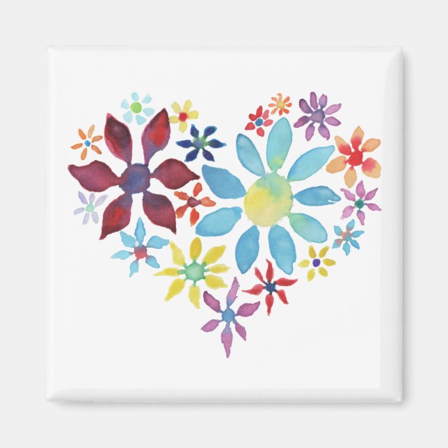 Heart of Flowers Magnet (Front)