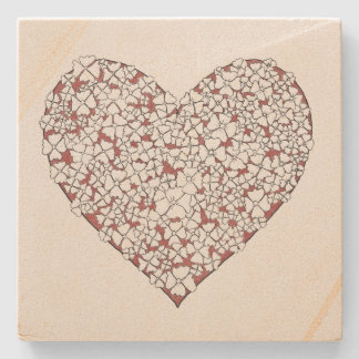 Heart of Flowers Stone Coaster