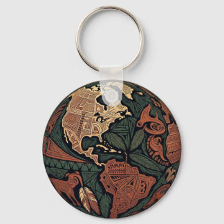 Heart of Gaia - Tribal Earth Keychain