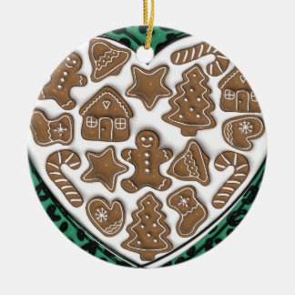 "Heart of Gingerbread Ornament" Ceramic Ornament