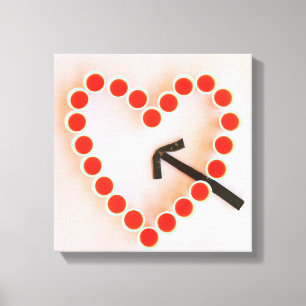heart of glasses wrapped canvas