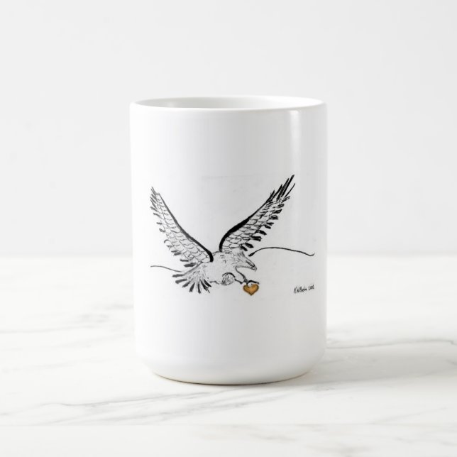 Heart of Gold Eagle Coffee Mug (Center)