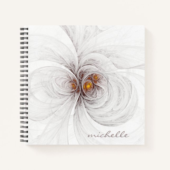Heart of Gold Fractal ID724 Notebook (Front)
