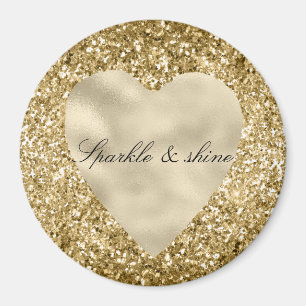 Heart of Gold Glitter Personalized          Magnet