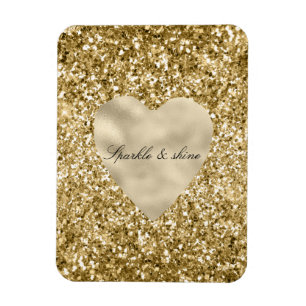 Heart of Gold Glitter Personalized    Magnet