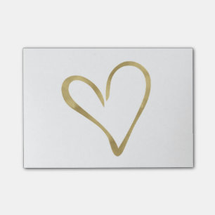 Heart of Gold Post-it Notes