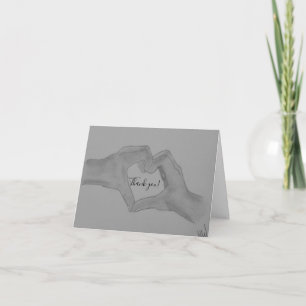 Heart Of Hands Thank You Card