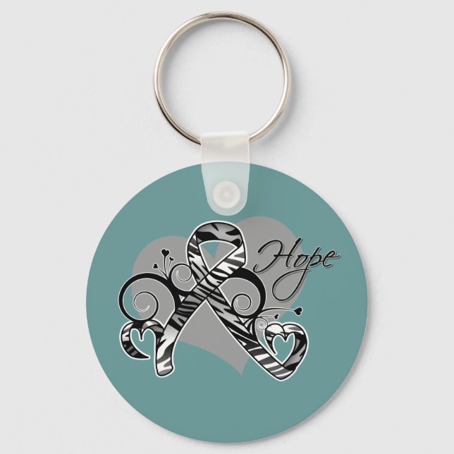 Heart of Hope Carcinoid Cancer Awareness Keychain (Front)