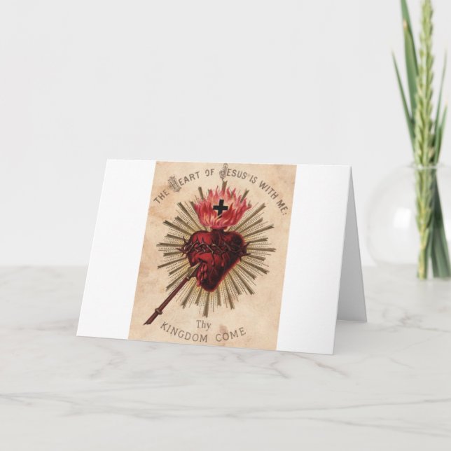 Heart of Jesus (small) Holiday Card (Front)