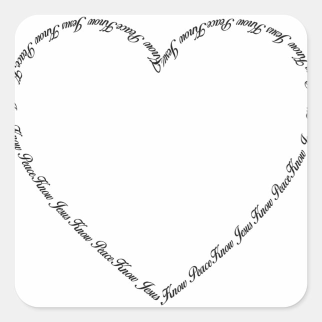 Heart of Jesus Square Sticker (Front)