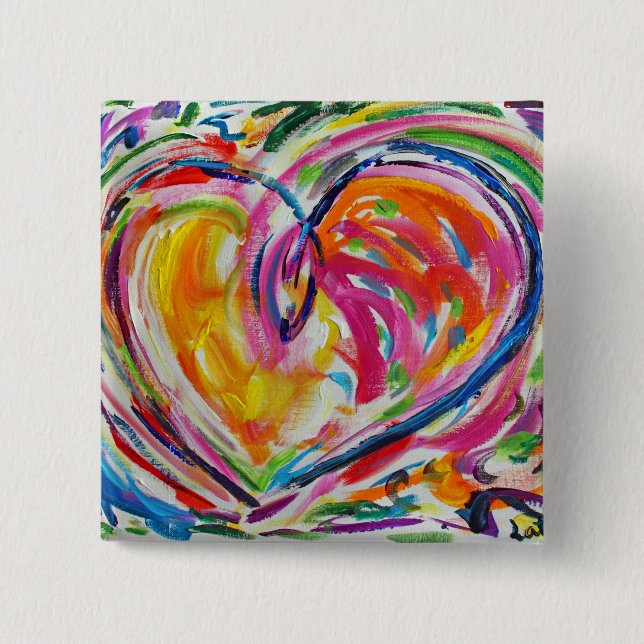 Heart of Joy Buttons or Pins (Front)