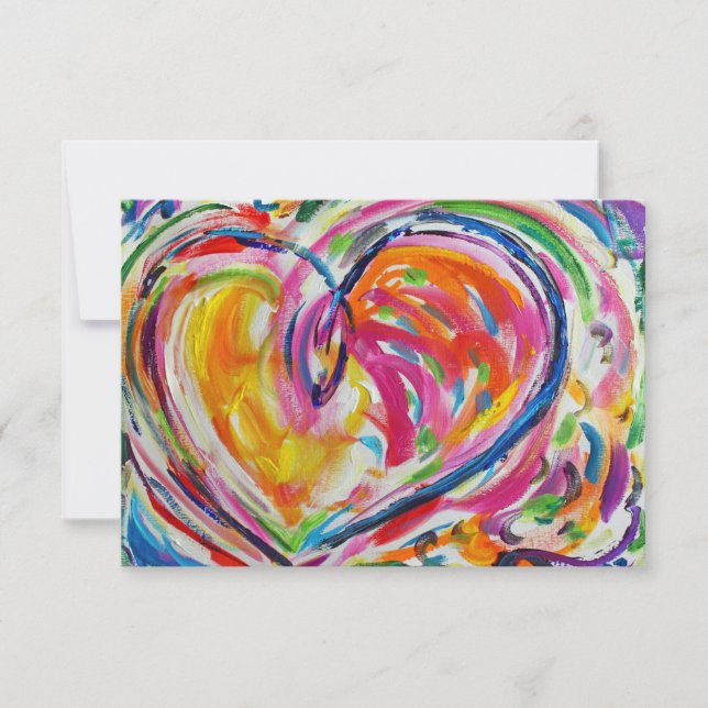 Heart of Joy Custom Small Invitations or Invites (Front)